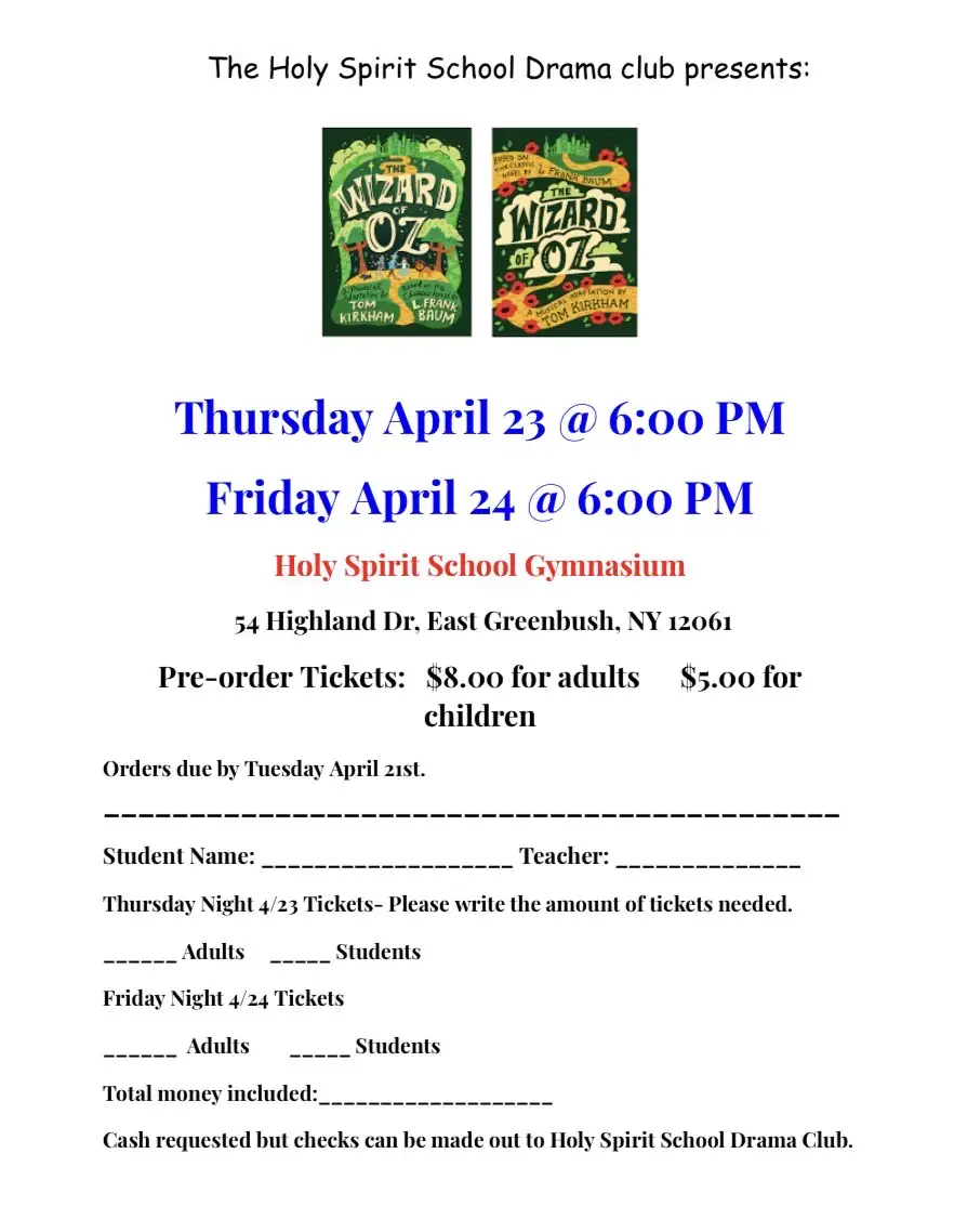 HSS Drama Club presents-The Wizard of Oz 