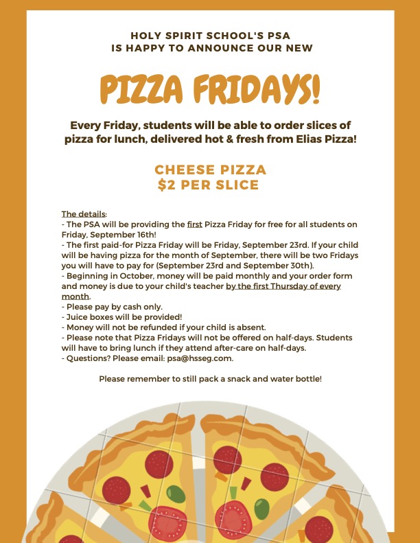 Pizza Friday Information